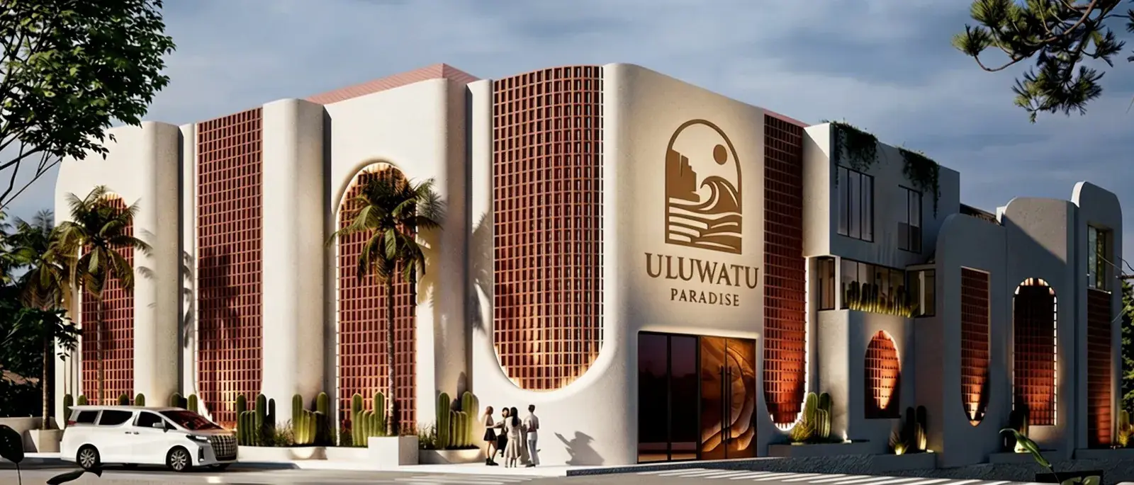 Uluwatu Paradise facade with the brand logo